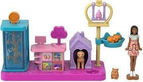 Barbie Mini Barbieland Bebek ve Oyun Seti  Veteriner JCR30 - Image 1