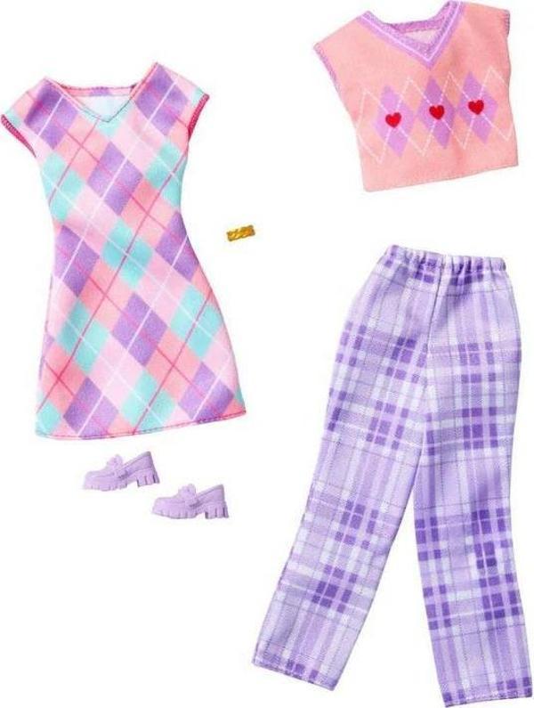 Barbie'nin Kıyafet Koleksiyonu 2'li Paketler GWF04-HYV06 - Image 1
