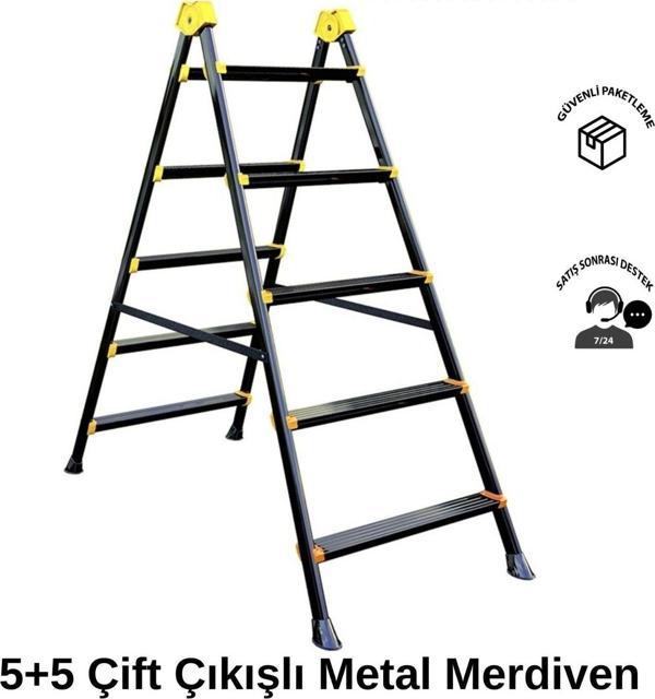 Zigana 5+5 Hardy Çift Çıkışlı Hafif Metal Merdiven - Image 1