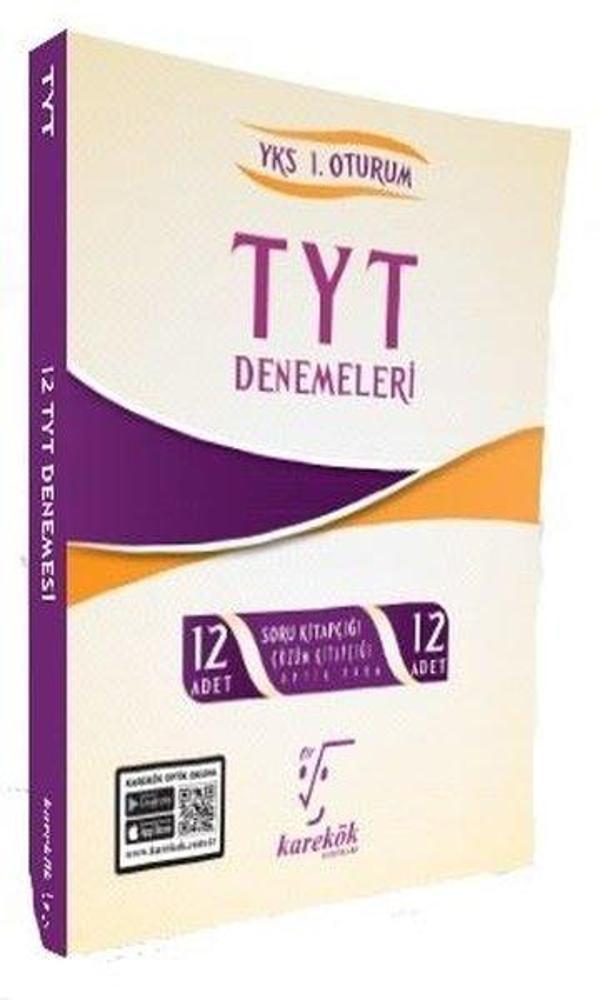 TYT 12'li Çözümlü Deneme Seti-YKS 1.Oturum - Karekök Eğitim Yayınları - Image 1
