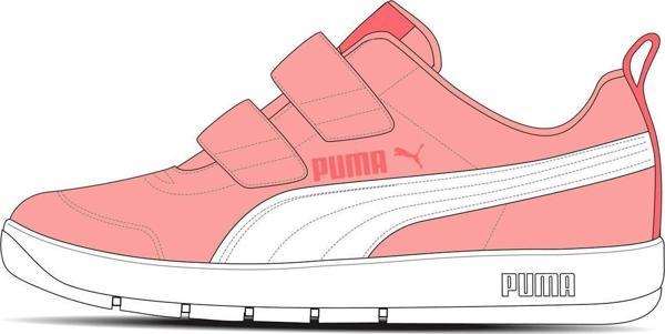 Puma Courtflex V3 Mesh Ps Pink Fruit Whi - Image 1