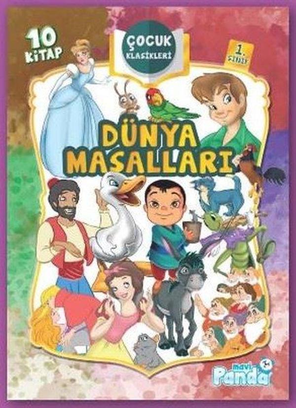 Dünya Masallar 1.Sınıf Çocuk Klasikleri Seti-10 Kitap Takım - Mavi Panda - Image 1