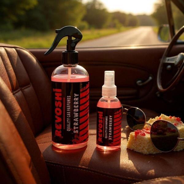 Revoshi 500Ml Çilek + 150 Ml Çilek Sprey Araç Koku Seti - Image 1