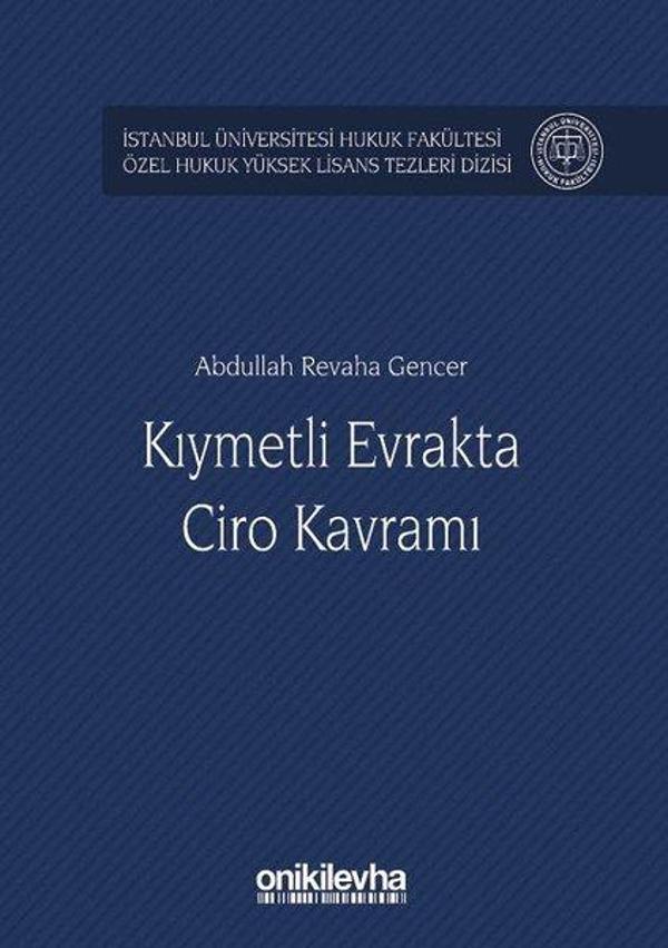 Kıymetli Evrakta Ciro Kavramı - On İki Levha Yayıncılık - Image 1