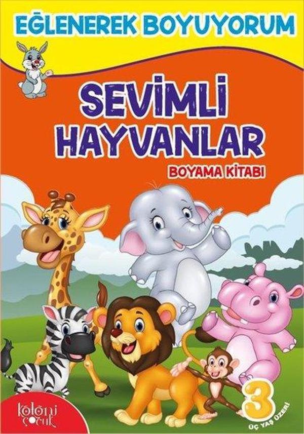 Sevimli Hayvanlar Boyama Kitabı-Eğlenerek Boyuyorum - Koloni Çocuk Yayınları - Image 1