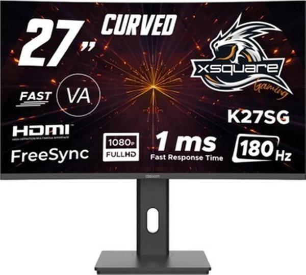 Dexim K27SG 27'' 180Hz 1ms (Hdmı+Dp) Freesync Adaptive Sync Full Hd Curved  Fast Va Gaming Pivot Monitör - Image 1