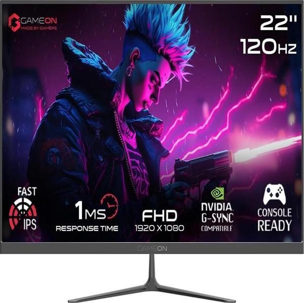 GAMEON GOES22FHD120IPS 22" FHD, 120Hz, MPRT 0.5ms, HDMI 2.1, PS5 Destekli, Hızlı IPS Siyah Oyuncu Monitörü - Image 1
