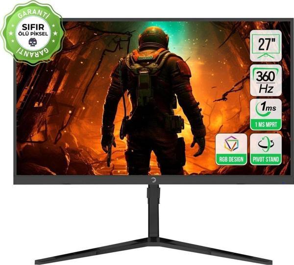 Gamepower Rapid 27'' 1ms 360hz Flat Fast Ips Fhd Rgb Pivot Speaker Gaming Monitör - Image 1