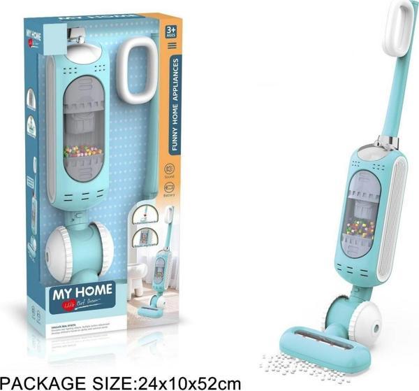 Max 52CM Gerçek Vakumlu Işıklı Elektrikli Oyuncak Süpürge - Image 1