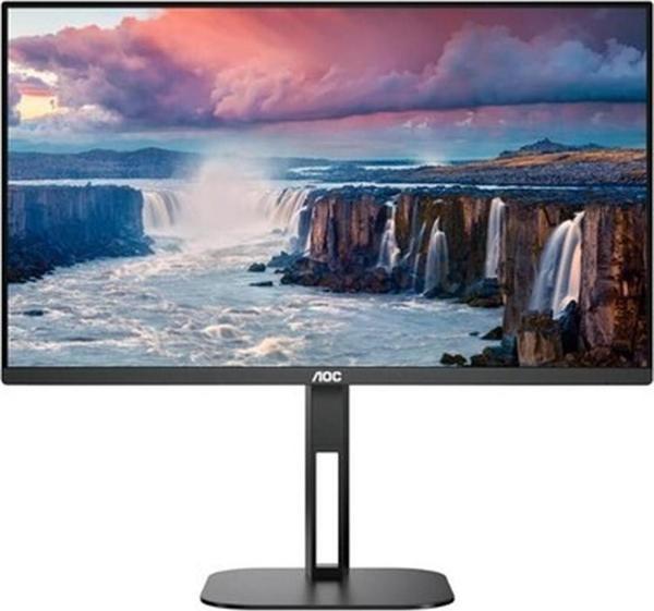 27 Aoc Q27V5C/BK IPS 4ms 75MHZ 1xhdmı 1xdp 1xusb-C 3.2 Qhd 2560X1440 Hoparlör Çerçevesiz Freesync Pivot Vesa Siyah - Image 1