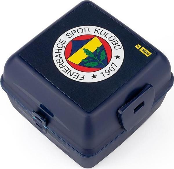 Fenerbahçe Arma Desenli Beslenme Kabı 4 Bölmeli Çatal Kaşıklı Beslenme Kutusu - Image 1