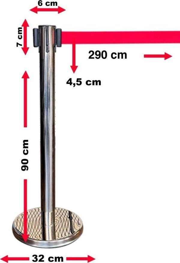 Krom Şerit Bariyer 3mt , Yönlendirme Bariyeri, Şerit Bariyer, Protokol Bariyeri - Image 1