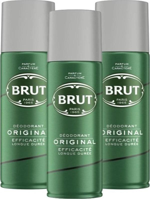 3 x Brut Original Deodorant Spray 200 Ml - Image 1