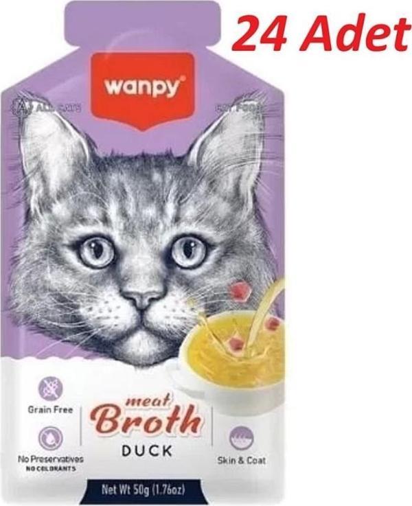 Wanpy Ördek Etli Kedi Çorbası 50 Gr*24 Adet - Image 1