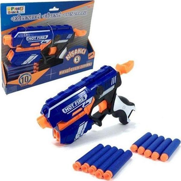 Nişancı Sünger Mermili 20m Menzilli Nerf Silahı Oyuncak Tabanca 20cm Yumuşak Mermili Nörf Silah - Image 1
