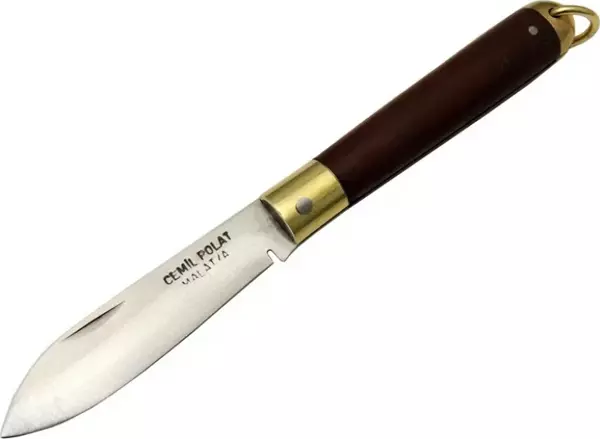 Malatya CF 16 Kahverengi Cep Çakısı 16cm - Manuel, Kemerlikli - Image 1
