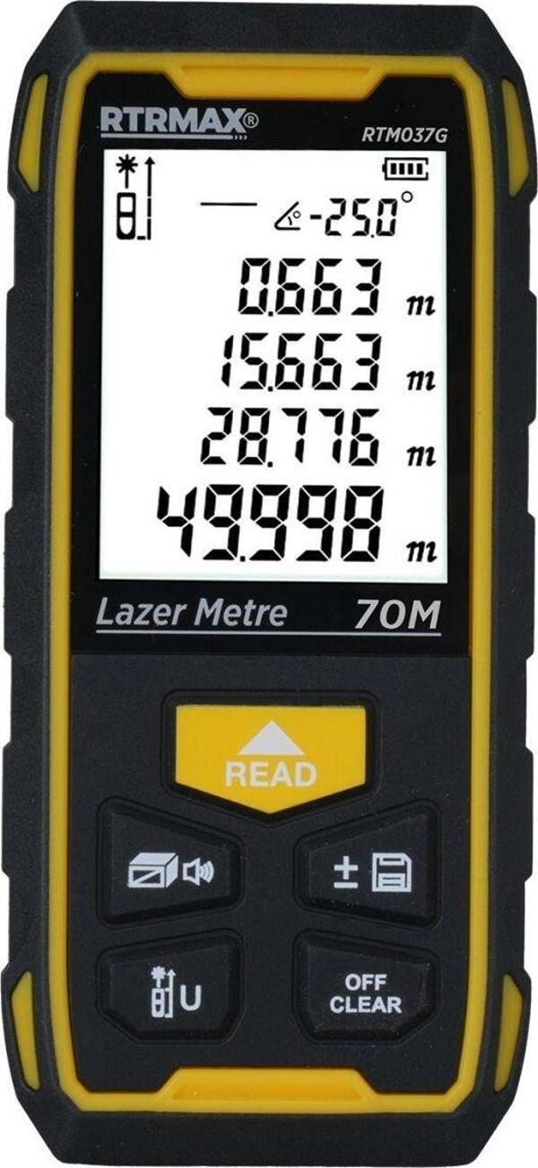 RTM037G Şarjlı Lazer Mesafe Ölçer 70 Mt (Yeşil Renk) - Image 1