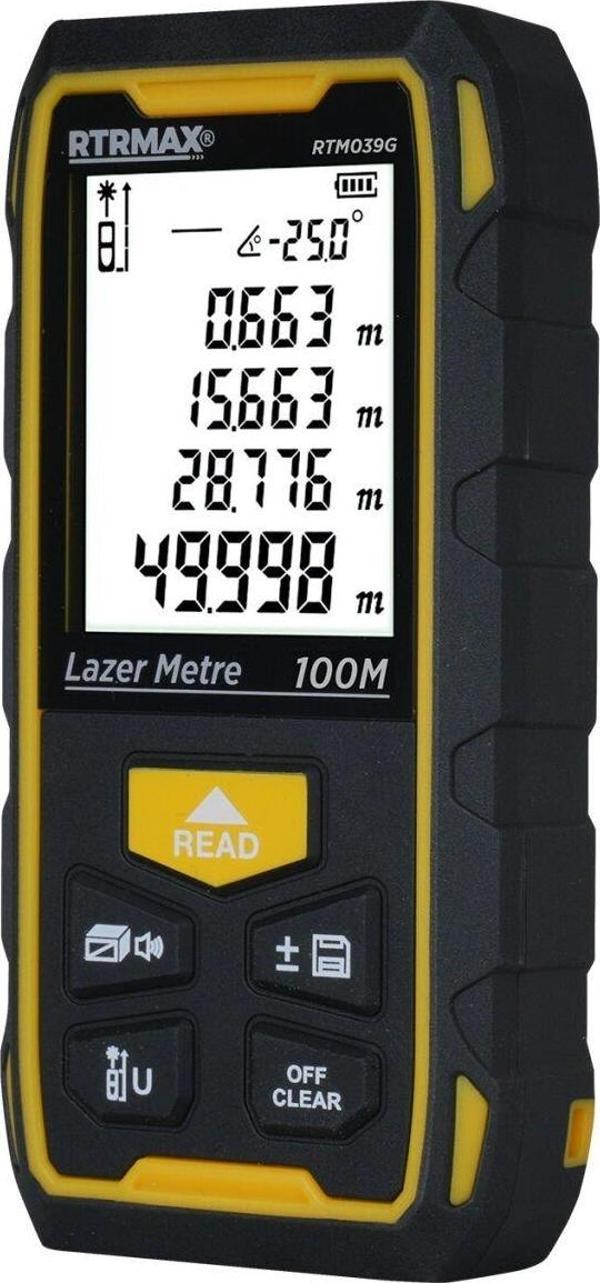 RTM039G Şarjlı Lazer Mesafe Ölçer 100 Mt (YeşilRenk) - Image 1