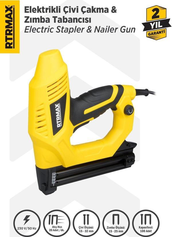 RTM4040 Elektrikli Zımba Çivi Çakma Tabancası 15-32 mm - Image 1