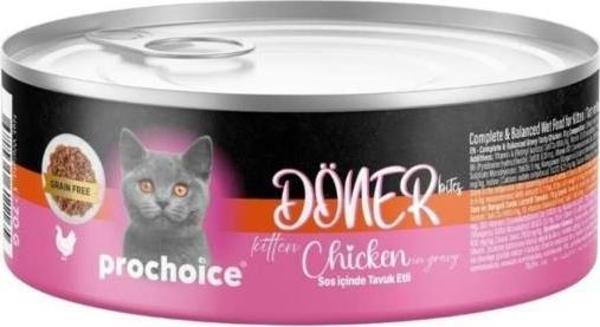 ProChoice Döner Bites Sos İçinde Tavuk Etli Yavru Kedi Konservesi 70 Gr - Image 1