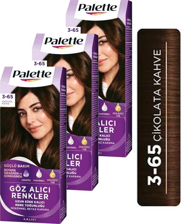 Palette Göz Alıcı Renkler 3-65 Çikolata Kahve x 3 Adet - Image 1
