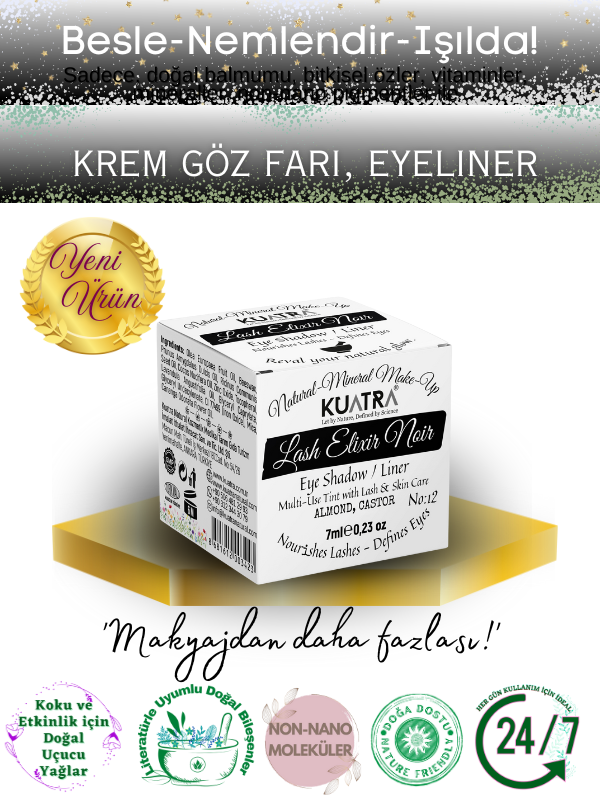 Lash Elixir Noir Eye Shadow/Liner  Multi-Use Tint with Lash &Skin Care - Image 1