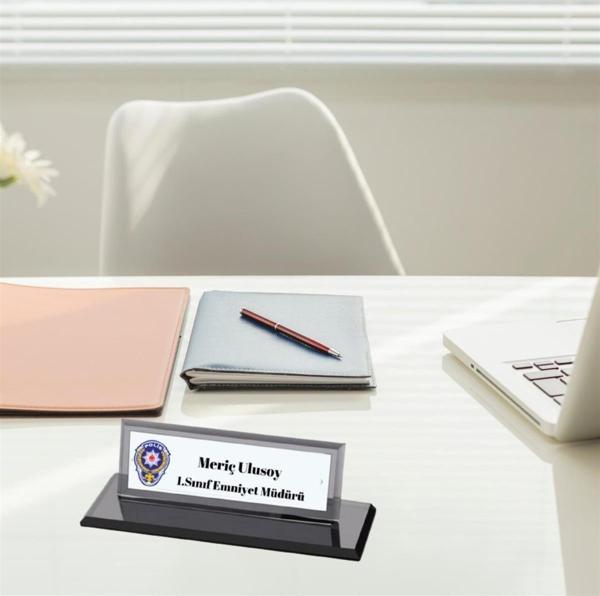 Polislere Özel Kristal Masa İsimliği - Image 1