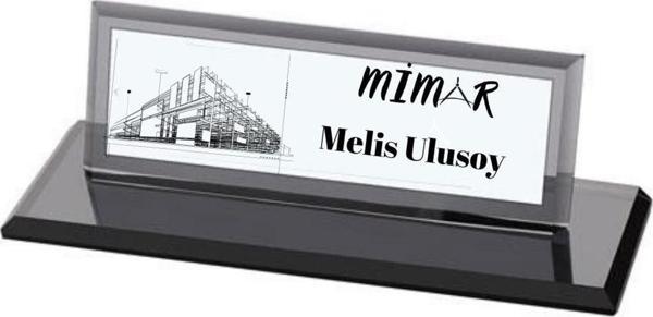 Mimarlara Özel Kristal Masa İsimliği - Image 1