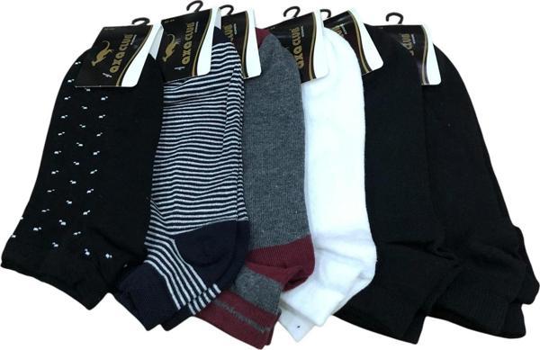 6 Lı Royam Axa Club Desenli Pamuklu Erkek Patik Çorap - Image 1