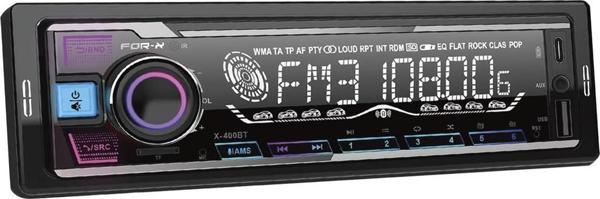 FOR-X X-400BT-BLUETOOTH 5.1-FM-USB-RENK DEĞİŞTİREN TUŞLAR-4X60W-2 ANFİ ÇIKIŞLI OTO TEYP - Image 1