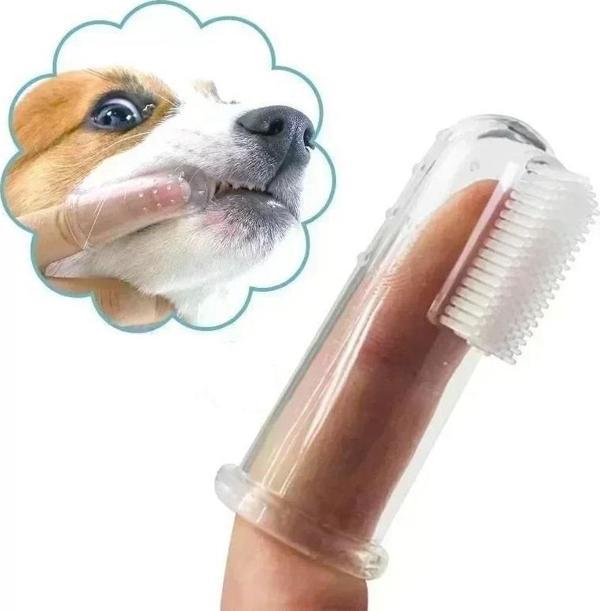 3B Trend Evcil Hayvan Kedi Köpek Parmağa Takılan Diş Kaşıma Fırçası - Image 1