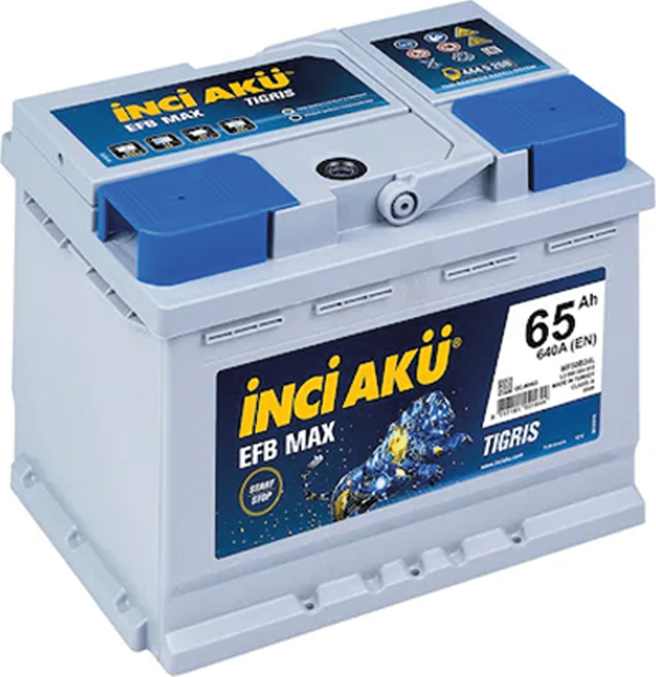 İnci 12V 65 Ah Amper EFB Start&Stop Akü - Image 1
