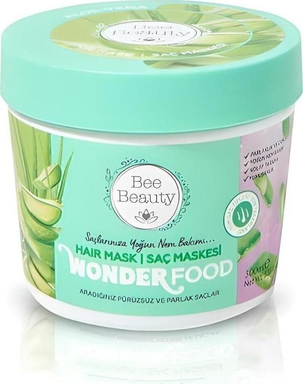 Bee Beauty Wonder Food Aloe Vera Juice Zengin İçerikli Yoğun Nemlendirici Saç Maskesi - Image 1