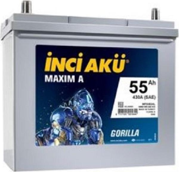 İnci 12V 55 Ah Amper Dar Tip Akü - Image 1