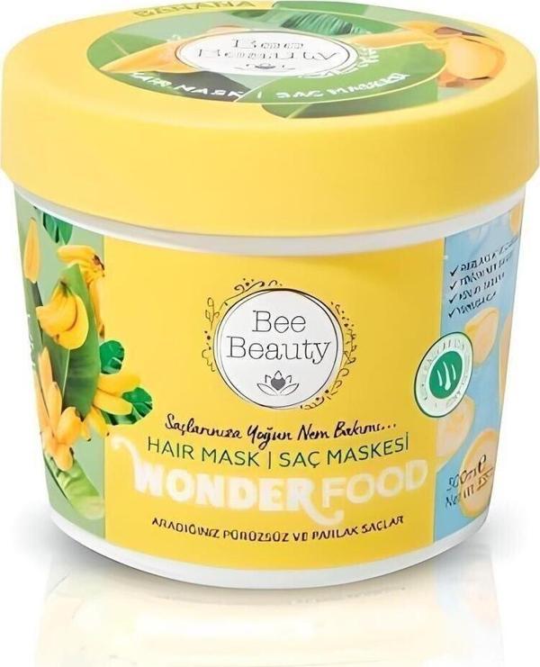 Bee Beauty Wonder Food Banana Crush Elektriklenme Karşıtı Saç Maskesi 300 Ml - Image 1