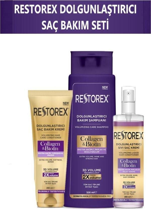 Restorex Dolgunlaştırıcı Saç Bakım Seti - Image 1