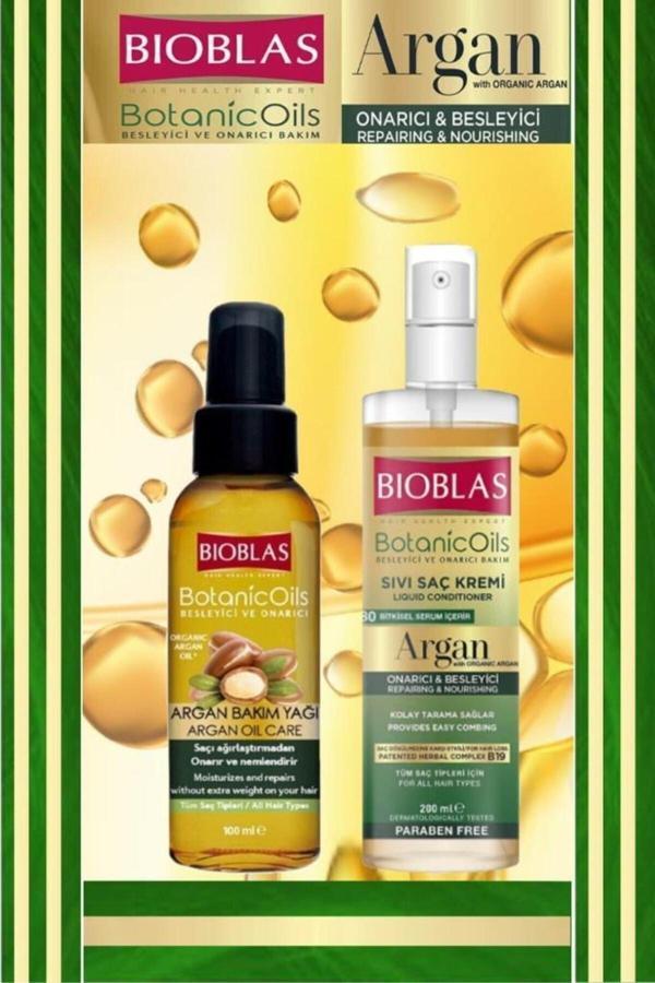 Bioblas Argan Bakım Yağ 100 Ml&Argan Sıvı Saç Kremi 200 Ml - Image 1