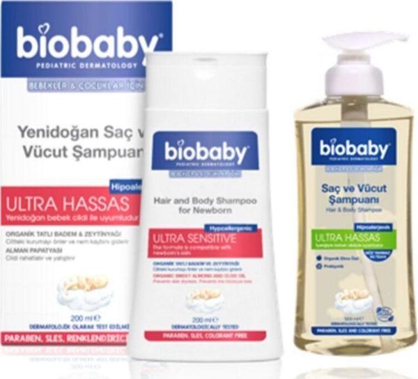 Biobaby Yenidoğan Saç Ve Vücut Şampuanı 200 Ml+ Bıobaby Saç Ve Vücut Şampuanı-500 Ml Set - Image 1