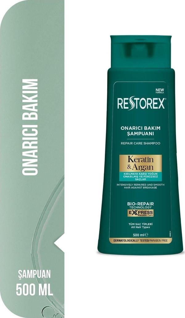 Restorex Keratin&Argan Onarıcı Şampuan 500Ml New - Image 1