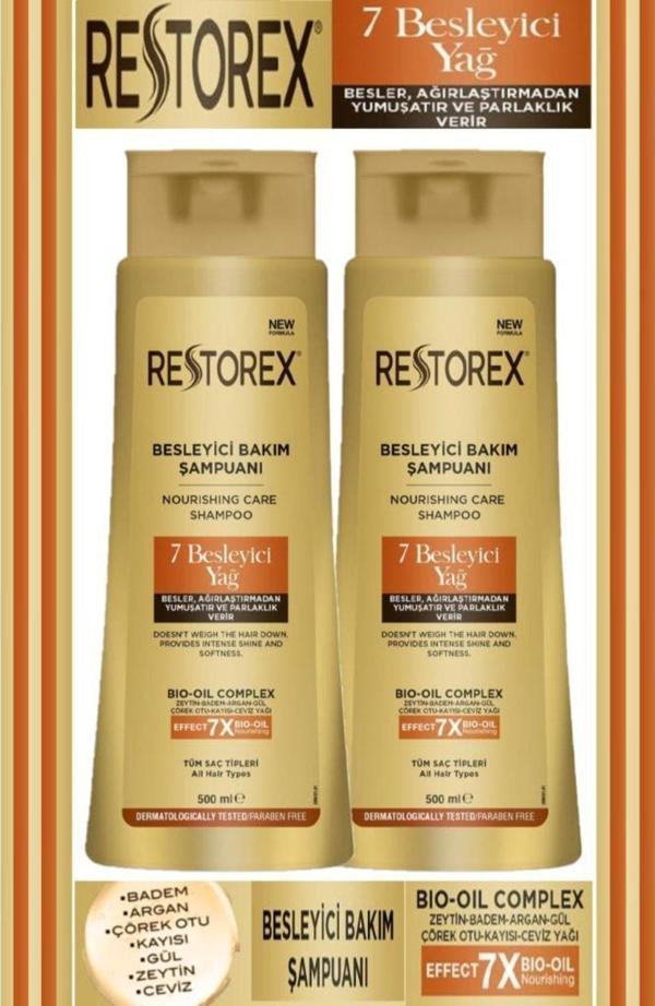 Restorex Besleyici Bakım Şampuanı 500 Ml X 2 Adet - Image 1