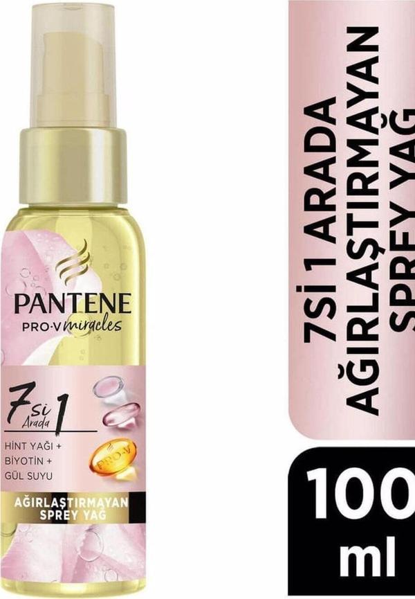 Pantene A: Saç Bakım Yağı Miracles Ağırlık Yapmayan 7 In 1 100 Ml - Image 1