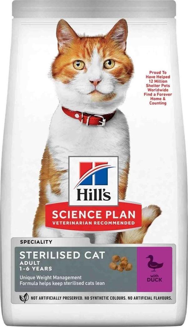 Hills Sterilised Ördekli Kısır Kedi Maması 3kg Ördekli Kısırlaştırılmış Kedi Maması - Image 1
