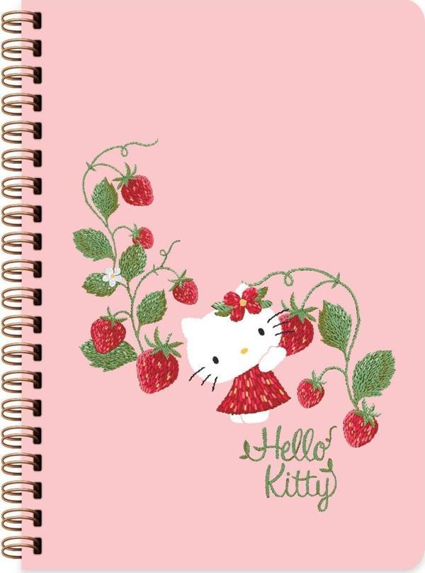 Hello Kitty A5 Sert Kapak Spiralli Defter - Pembe - Image 1