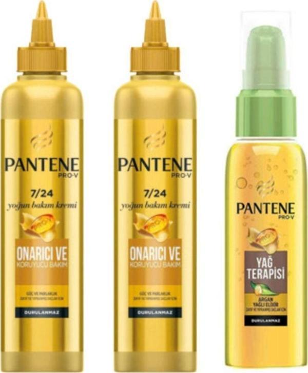 Pantene 7/24 Anında Onarıcı Ve Koruyucu Saç Kremi 300 Ml X2 Adetl+ Argan Yağı 100 Ml - Image 1