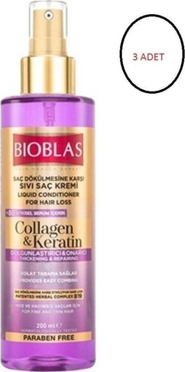 Bioblas 200 Ml Kolajen+Keratin Sıvı Saç Kremi X 3 Adet - Image 1