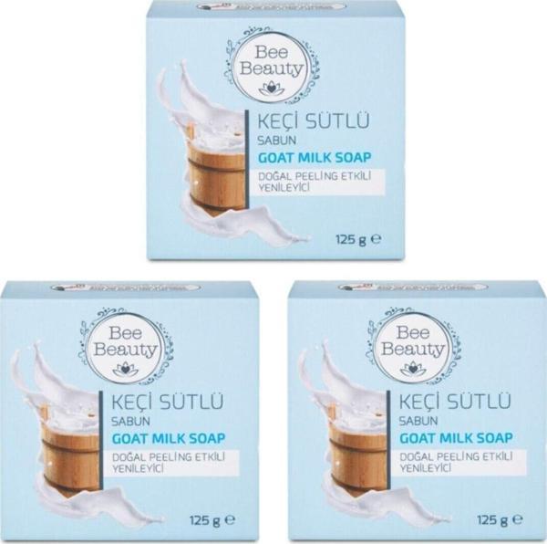 Bee Beauty Keçi Sütlü Katı Sabun 125 Gr X3 - Image 1