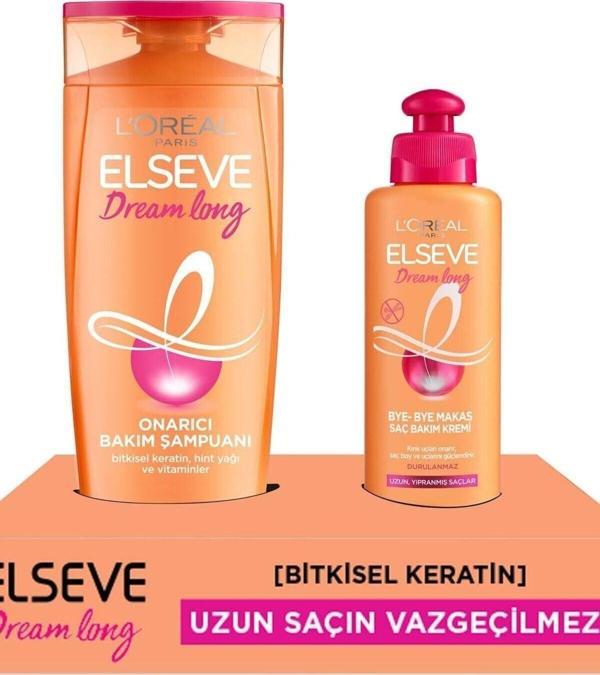 L'Oreal Paris Elseve Dream Long Şampuan 390 Ml +Yıpranma Karşıtı Krem 200 Ml - Image 1
