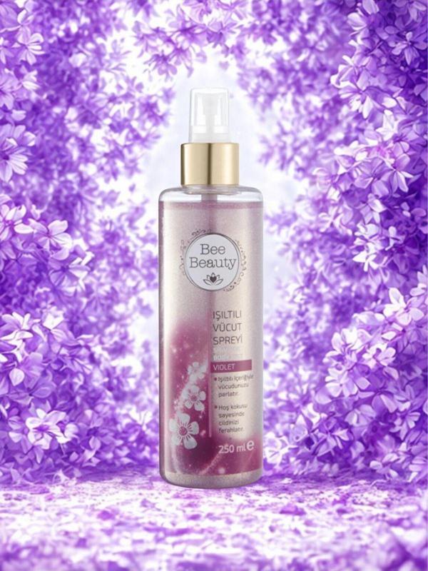 Bee Beauty Violet Işıltılı Vücut Spreyi 250 Ml - Image 1