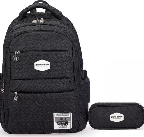 Pierre Cardin Unisex Okul Çanta Seti PCSET07PC1773601-Siyah - Image 1