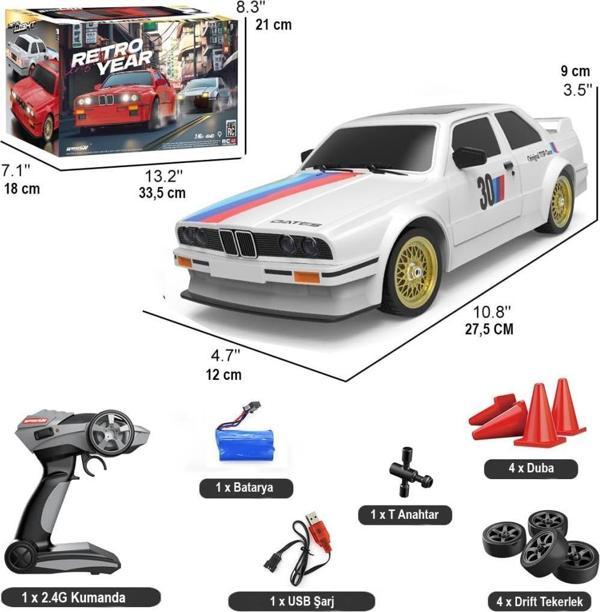 Oyuncak 1:16 BMW M3 40KM/H Kumandalı Kutulu Şarjlı Drift Araba (ITEM KOD : TYC0010) - Image 1
